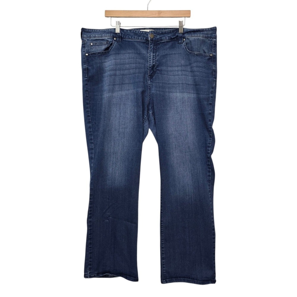 Molly & Isadora Womens Plus Size 26 Dark Wash Stretch Bootcut Jeans 1022609H18